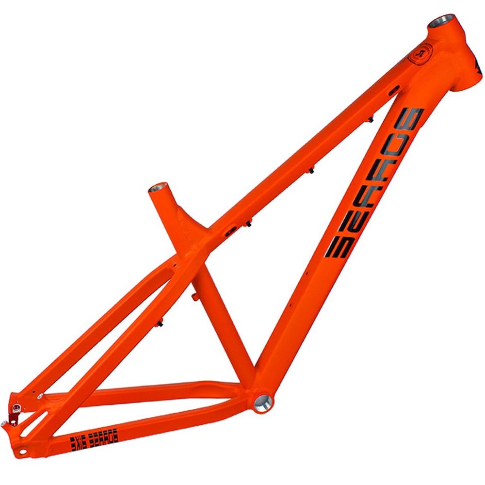 DHNCBGFZ Bikes Frame Hard Tail Frame 26 27.5Inch Thru Axle 142x12mm AM Bikes Mountain Bikes Frame Aluminium Alloy Height 162-185cm BB73 Routing Internal(Orange,27.5x17'')