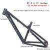 DHNCBGFZ Bikes Frame Hard Tail Frame 26 27.5Inch Thru Axle 142x12mm AM Bikes Mountain Bikes Frame Aluminium Alloy Height 162-185cm BB73 Routing Internal(Orange,27.5x17'') view 3