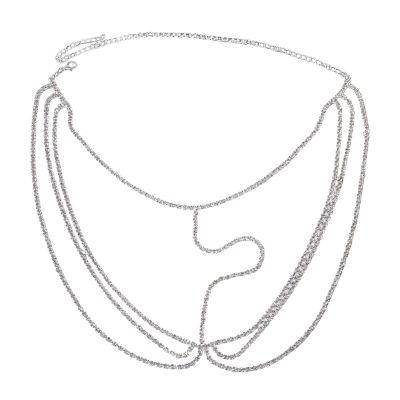 BEIDUOYANG Sparkling Multilayer Face Chain Hair Headdress Veil Fashion Face Chain Perfect For Special Occasions Role Playing Face Chain Jewelry Festival, Silver