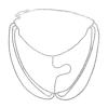 BEIDUOYANG Sparkling Multilayer Face Chain Hair Headdress Veil Fashion Face Chain Perfect For Special Occasions Role Playing Face Chain Jewelry Festival, Silver view 1