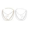 BEIDUOYANG Sparkling Multilayer Face Chain Hair Headdress Veil Fashion Face Chain Perfect For Special Occasions Role Playing Face Chain Jewelry Festival, Silver view 2