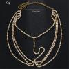 BEIDUOYANG Sparkling Multilayer Face Chain Hair Headdress Veil Fashion Face Chain Perfect For Special Occasions Role Playing Face Chain Jewelry Festival, Silver view 4