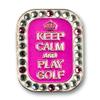 Bonjoc Premium Crystal Golf Ball Marker with Magnetic Hat Clip (Keep Calm Golf) | Perfect Golf Accessories, Golf Gift, and Golf Giveaway for Men Women with add-ons Available!, Pink view 1