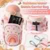 2ooya Water Bottle Carrier for Kids Boho Rainbow Water Bottle Holder with Strap Cute Cartoon Sling Bag with Padded Strap Pocket 10/12/14/16/18Oz for Girls School Walking Hiking Camping Trip view 4