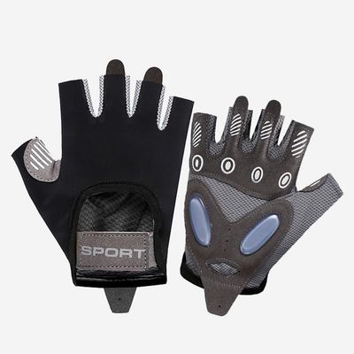 ANJMEICH Fitness Sports Gloves, Machine Training Gloves, Anti-Slip Wear, Outdoor Sports Cycling Gloves (Black, M)