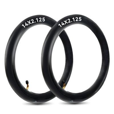 2 Pack 14x2.125 Electric Bike Inner Tubes with Angled Valve Stem Heavy-Duty Butyl Rubber Electric Scooter Inner Tube E-Bike Tire Tubes Replacement