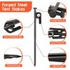 32 Pack Tent Stakes, 8in Heavy Duty Tent Stakes with Storage Bag, Forged Steel Tent Pegs for Camping view 3