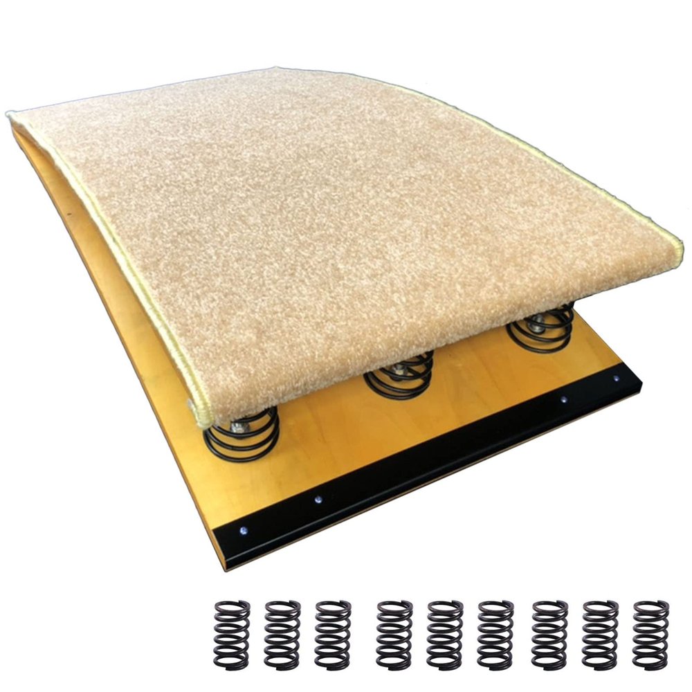 6/9 Springs Students Jumping Aid Board Springboard for Vaulting Rear Flip, Hardwood Heavy Duty School Gymnastics Supplies Elastic Board
