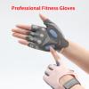 ANJMEICH Fitness Sports Gloves, Machine Training, Anti-Slip, Cycling (Grey, M) view 3