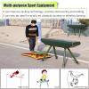 Gymnastics Center Professional Springboard, Indoor Outdoor Athletic Training/Gymnastics Training Vault Sport Equipment, Hardwood Curved Springboard, Green view 2