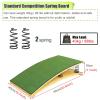 Gymnastics Center Professional Springboard, Indoor Outdoor Athletic Training/Gymnastics Training Vault Sport Equipment, Hardwood Curved Springboard, Green view 3