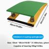 Kids Teens Springboard,Portable Curved Gymnastic Springboard, School Home Playroom Training Springboards with Non-Slip Pad, Green view 2