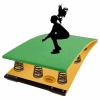 4 Springs High Jump Springboard Heavy Duty & Large Wood Gymnastics Wushu Training Elastic Board for Gymnastics Kung Fu Wood Elastic Board Heavy Duty Vault Spring Board, Green view 1
