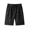 Ymosrh Elastic Shorts, Casual Lightweight Drawstring Summer Beach Short Pants Gym Men Workout Clothes (5XL, Black) view 3