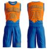 Custom Basketball Jersey Shorts Flame Orange Blue Personalized Basketball Tank Top Uniform Printed Name Number Logo for Men Women Youth view 1