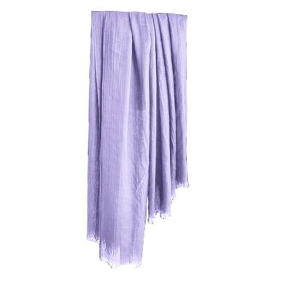 Harewom Lightweight Gauze Linen Feeling Shawl Wraps for Women Beach Summer Scarf for Evening Wedding Dresses Light Purple
