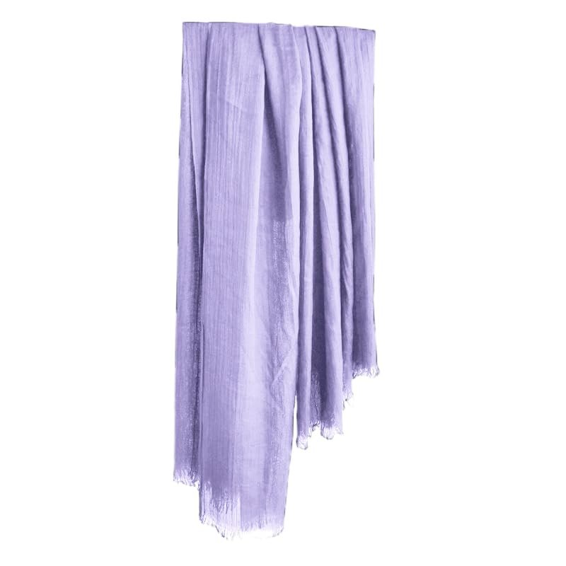 Harewom Lightweight Gauze Linen Feeling Shawl Wraps for Women Beach Summer Scarf for Evening Wedding Dresses Light Purple