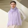 Harewom Lightweight Gauze Linen Feeling Shawl Wraps for Women Beach Summer Scarf for Evening Wedding Dresses Light Purple view 2