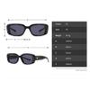 HPIRME Rectangular Women's Sunglasses Retro Wide Leg Eyeglass Frame Summer Tourism Sunshades Glasses UV,1,one size view 2