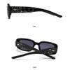 HPIRME Rectangular Women's Sunglasses Retro Wide Leg Eyeglass Frame Summer Tourism Sunshades Glasses UV,1,one size view 4