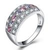 LMMYUN Colourful Zircon Engagement Ring for Women - 925 Exquisite Full Diamond Commemorate Ring, Gifts for Her On Wedding, Valentine's, Birthday Gifts for Wife Girlfriend (5) view 1