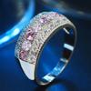 LMMYUN Colourful Zircon Engagement Ring for Women - 925 Exquisite Full Diamond Commemorate Ring, Gifts for Her On Wedding, Valentine's, Birthday Gifts for Wife Girlfriend (5) view 3
