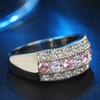 LMMYUN Colourful Zircon Engagement Ring for Women - 925 Exquisite Full Diamond Commemorate Ring, Gifts for Her On Wedding, Valentine's, Birthday Gifts for Wife Girlfriend (5) view 4