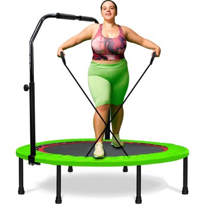 Exercise Trampoline for Adults 40" Exercise Workout Rebounder Trampoline with Handle, Max Load 330lbs