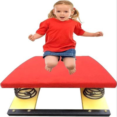 4 Springs for Kids Vaulting Training Fitnes Playing, Portable Curved Gymnastic Springboard, No Deformation and Strong Bearing Capacity