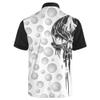MSCPZH Skull Golf Shirts for Men American Flag Golf Polo Shirts for Men USA Flag Polo view 4