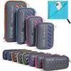 BAGAIL Camping Towel with EVA Case, Compact & Ultra Soft Microfiber Travel Towel - Super Absorbent & Lightweight Quick Dry Towels for Sports, Beach, Gym, Backpacking, Hiking and Yoga - Lake Blue, L view 1