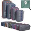 BAGAIL Camping Towel with EVA Case, Compact & Ultra Soft Microfiber Travel Towel - Super Absorbent & Lightweight Quick Dry Towels for Sports, Beach, Gym, Backpacking, Hiking - Grayish Green, XXS view 1