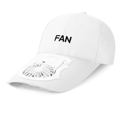 LAhair Unisex USB Charging 3-Speed Fun Baseball Cap,Sun Protection Hat for Casual Outdoor Sport, Golf,Baseball (US, Alpha, 3X-Small, 4X-Large, White)