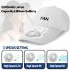 LAhair Unisex USB Charging 3-Speed Fun Baseball Cap,Sun Protection Hat for Casual Outdoor Sport, Golf,Baseball (US, Alpha, 3X-Small, 4X-Large, White) view 2