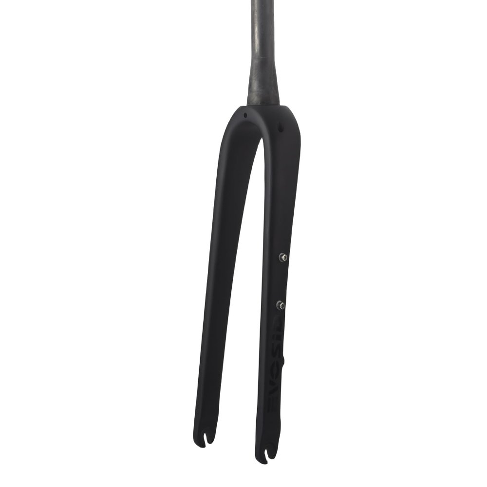 EVOSID Gravel Fork Full Carbon Fiber Road Bicycle Fork 28.6mm Disc Brake Bike Fork 700 * 45C Thru Axle 12X100mm V Brake Hard Fork (QR Carbon Fork)