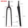 EVOSID Gravel Fork Full Carbon Fiber Road Bicycle Fork 28.6mm Disc Brake Bike Fork 700 * 45C Thru Axle 12X100mm V Brake Hard Fork (QR Carbon Fork) view 2