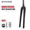 EVOSID Gravel Fork Full Carbon Fiber Road Bicycle Fork 28.6mm Disc Brake Bike Fork 700 * 45C Thru Axle 12X100mm V Brake Hard Fork (QR Carbon Fork) view 3
