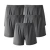 JEKE-DG Men High Waist Loose Boxers Relaxed Fit Stretch Boxer Brief Soft Lounge Underwear With Button Fly (Large,Gray 10-5pc) view 1