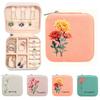 POKEHAND Personalized Jewelry Box, With Name and Flower Custom Travel Jewelry Case Box Organizer Box, Birthday Gifts for Women, Bridesmaid Proposal Unique Presents view 1
