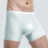 JEKE-DG Mens Ice Silk Underwear Trunks Seamless Bulge Pouch Boxer Briefs Ultra-Thin Stretch Boxers Multiplepack (X-Large,Green-5pc) view 3