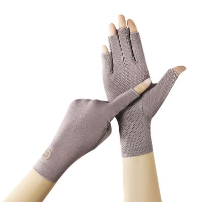 JIAHG Womens Driving Gloves Summer UV Sun Protection Non-Slip Touchscreen Cotton Gloves Outdoor Sunblock Gloves for Cycling Motorcycle