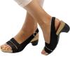 JYSwoshoe Summer Closed Toe Sandals Women 2023, Womens Sandals Dressy Casual Summer Hollow Out Shoes Orthotic Wedge Sandals view 3