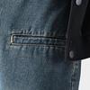 Men's Washed Loose Denim Pants Streetwear Hip Hop Straight Jeans Classic Wide Leg Men Denim Trousers (Blue 3,Medium) view 3