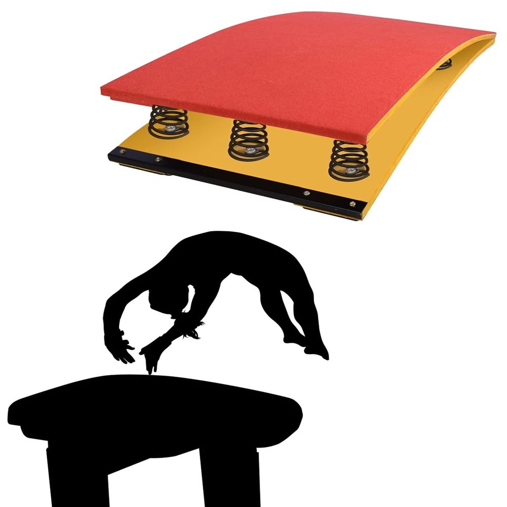 Adult Gym Springboard Strong Bearing Capacity, Heavy Duty Curved Jump Bridge Vault Equipment, Durable Sport Equipment for Sports Club Home