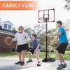 Portable Basketball Rack with Adjustable 7.5-9.2 Feet and 32 Inch Rebounds, Suitable for Indoor and Outdoor Basketball Goals for Young Students and Adults (Black+Red + Iron) view 3