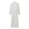guanee Men's Clergy Robes Cassock Robe Church Priest Costume Standing Collar Liturgical Vestments(Large,White) view 2