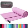 BAGAIL Camping Towel with EVA Case, Compact & Ultra Soft Microfiber Travel Towel - Super Absorbent & Lightweight Quick Dry Towels for Sports, Beach, Gym, Backpacking, Hiking and Yoga - Pink, XS view 1