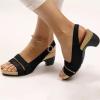 JYSwoshoe Summer Closed Toe Sandals Women 2023, Womens Sandals Dressy Casual Summer Hollow Out Shoes Orthotic Wedge Sandals view 2