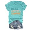 Dogs Coffee Camping Shirt, Camping Birthday Gift Tees, Dog Lover T Shirt for Women Adventure Vacation Summer Tops view 1