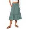 Witsmile Summer Skirts Midi Length Flowy Pleated Tiered Skirts for Women 2026 Dressy Casual(Sage Green,XL) view 1